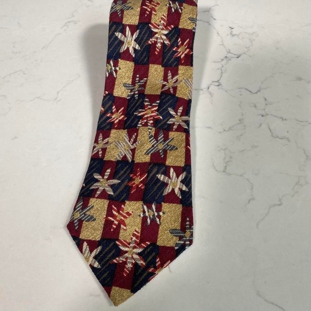 Vintage Ermenegildo Zegna Patchwork Floral Silk Tie Made in‎ Italy